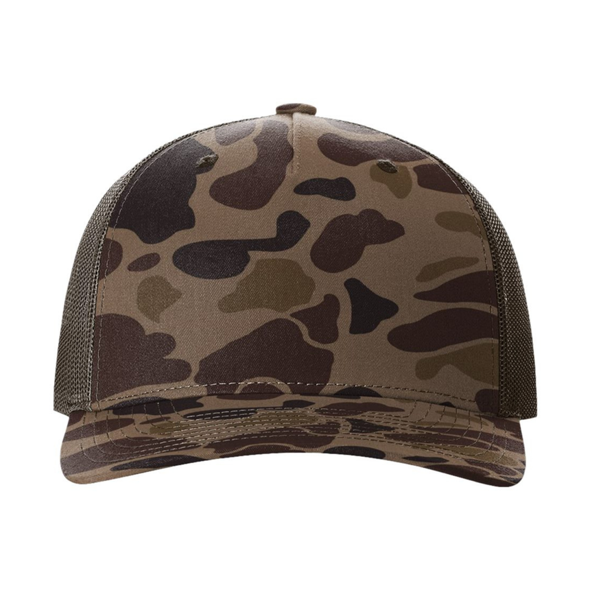Richardson 112-PFP Trucker Snapback - Bark Duck Camo/Brown