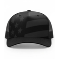 Richardson 112-PFP Trucker Snapback - Black Tonal/Stars and Stripes