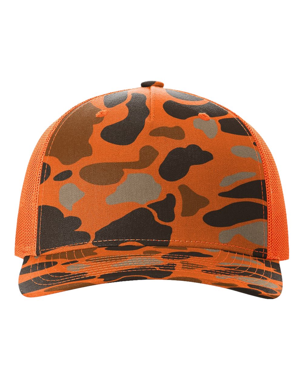 112-PFP - Trucker Snapback - Blaze Duck Camo/Blaze Orange