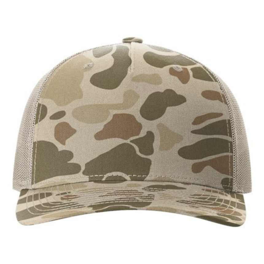 Richardson 112-PFP Trucker Snapback - Harvest Duck Camo/Light Tan