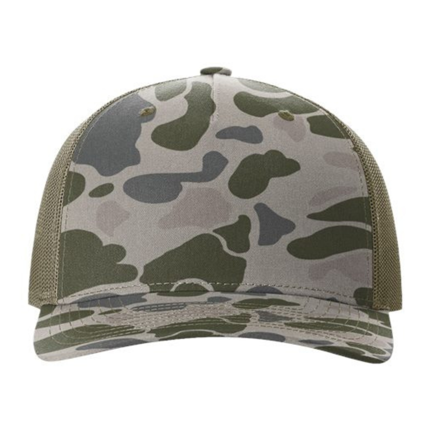 Richardson 112-PFP Trucker Snapback - Marsh Duck Camo/Loden