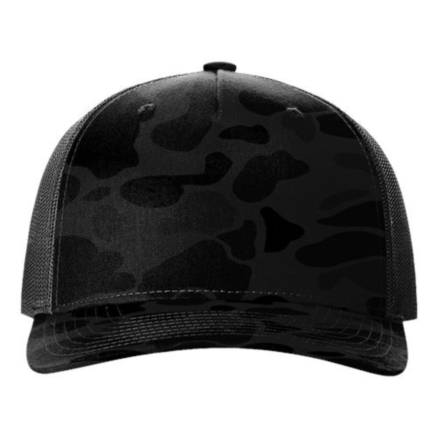 Richardson 112-PFP Trucker Snapback - Sable Duck Camo/Black