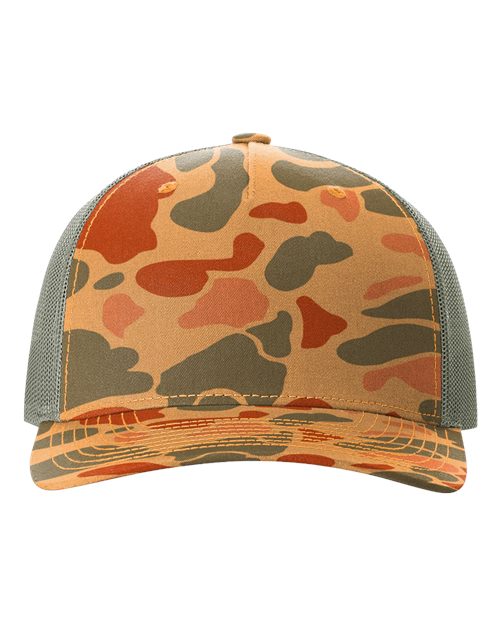 112-PFP - Trucker Snapback - Sienna Duck Camo/Loden