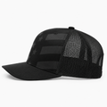 Richardson 112-PFP Trucker Snapback - Black Tonal/Stars and Stripes