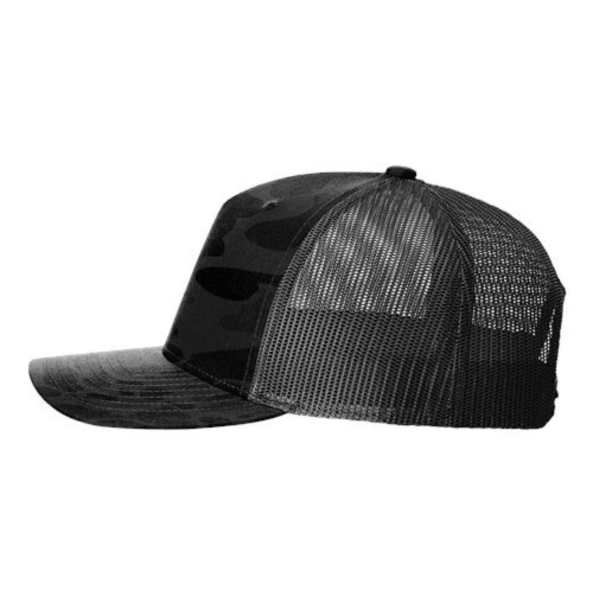 Richardson 112-PFP Trucker Snapback - Sable Duck Camo/Black
