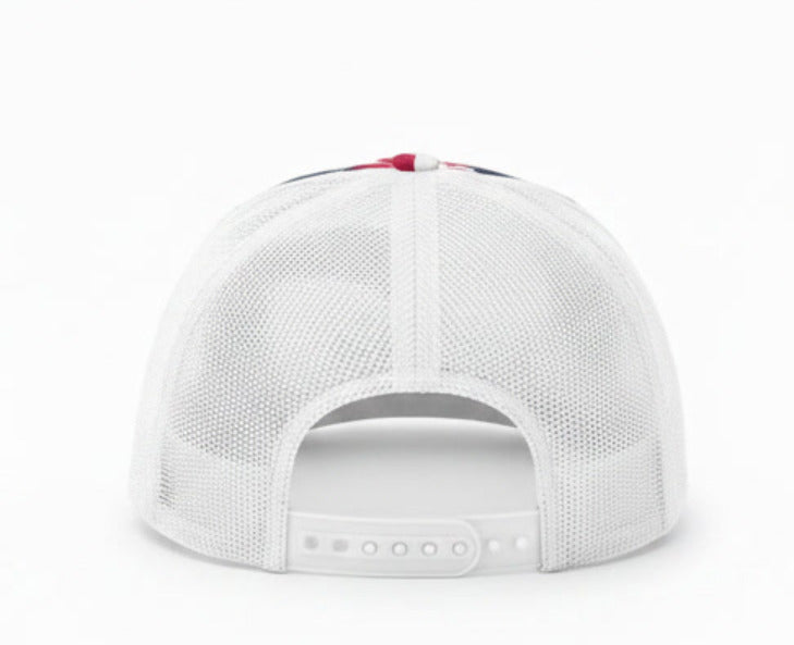 112-PFP - Trucker Snapback - Americana Duck Camo/White