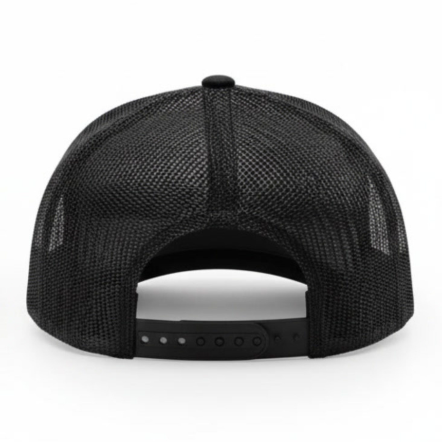 Richardson 112-PFP Trucker Snapback - Black Tonal/Stars and Stripes