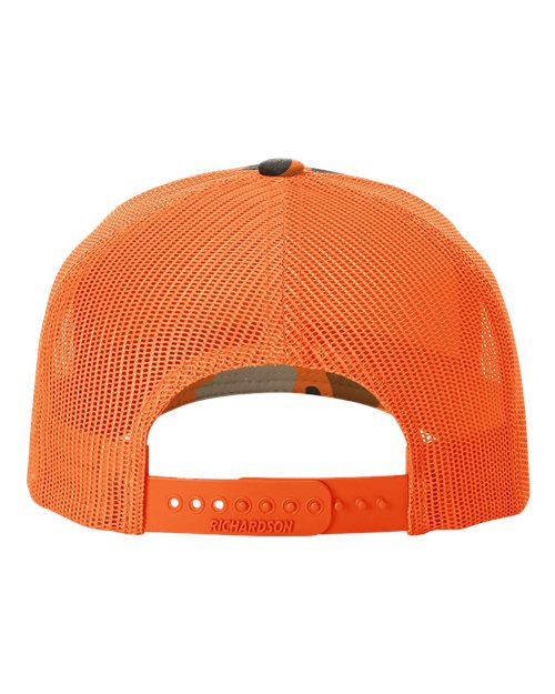 112-PFP - Trucker Snapback - Blaze Duck Camo/Blaze Orange