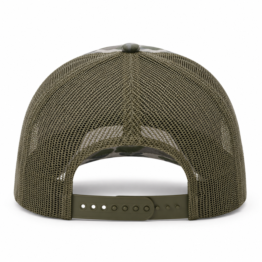 Richardson 112-PFP Trucker Snapback - Marsh Duck Camo/Loden