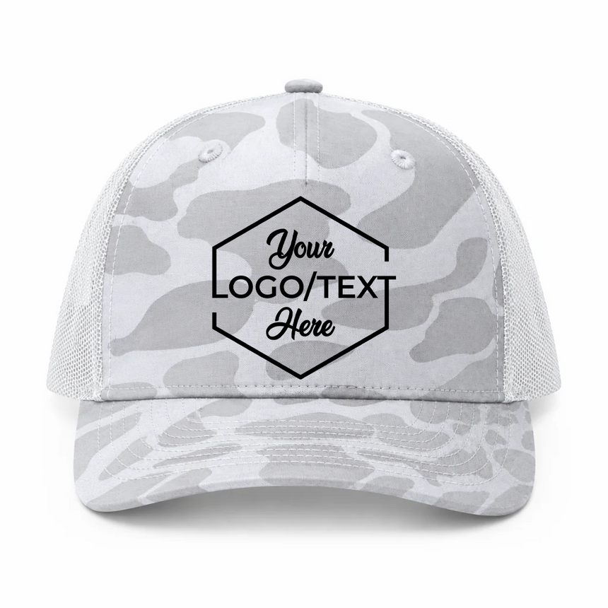 Richardson 112-PFP Trucker Snapback - Blizzard Duck Camo/White