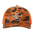 Richardson 112-PFP Trucker Snapback - Blaze Duck Camo/Blaze Orange