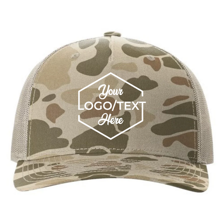 Richardson 112-PFP Trucker Snapback - Harvest Duck Camo/Light Tan