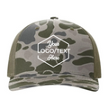 Richardson 112-PFP Trucker Snapback - Marsh Duck Camo/Loden