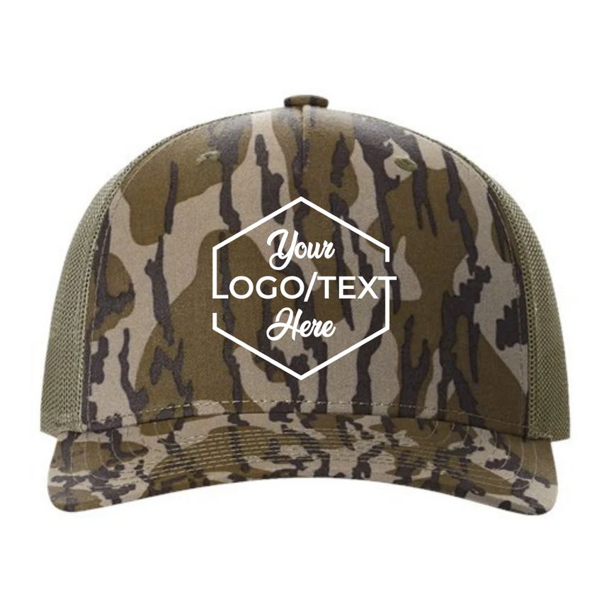 Richardson 112-PFP Trucker Snapback - Mossy Oak Bottomland/Loden