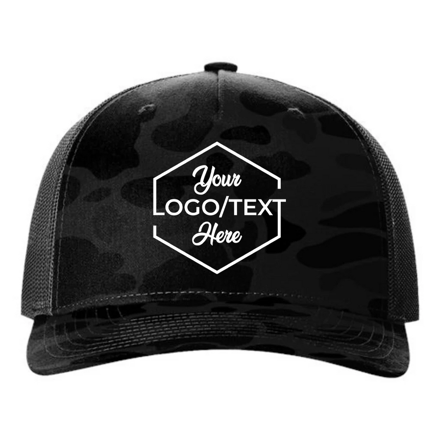 Richardson 112-PFP Trucker Snapback - Sable Duck Camo/Black