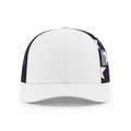 Richardson 112 Snapback Trucker Cap - White/Stars & Stripes
