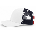 Richardson 112 Snapback Trucker Cap - White/Stars & Stripes