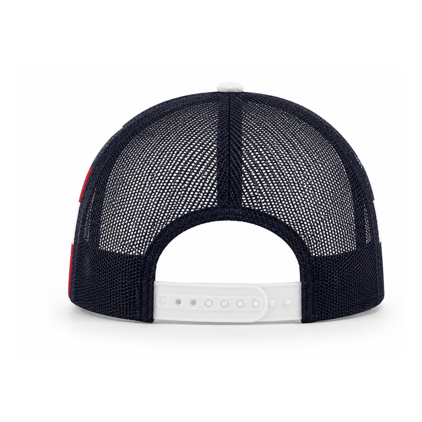 Richardson 112 Snapback Trucker Cap - White/Stars & Stripes