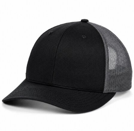 Snapback Trucker Cap - 112 - Black/Charcoal