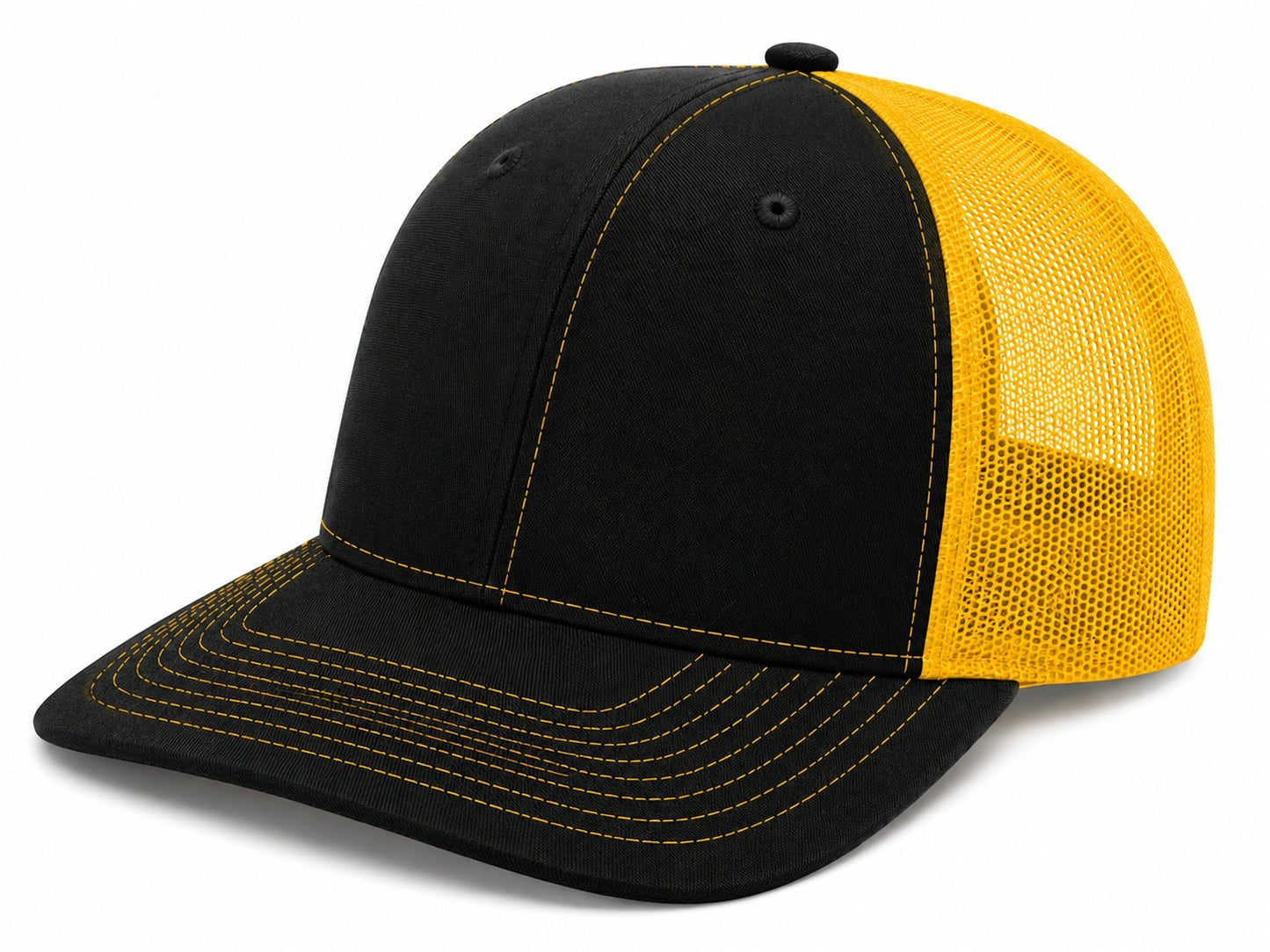 Snapback Trucker Cap - 112 - Black/Gold