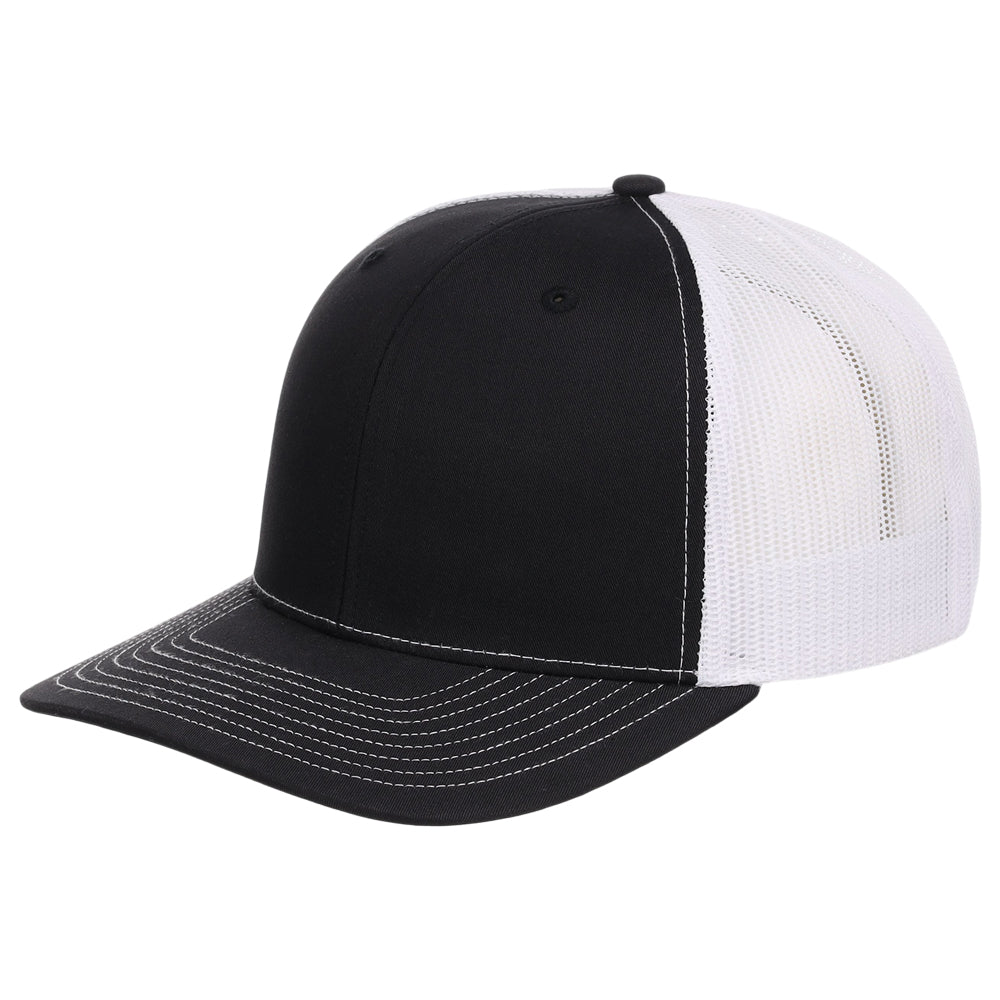 Snapback Trucker Cap - 112 - Black/White