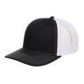 Richardson 112 Snapback Trucker Cap - Black/White