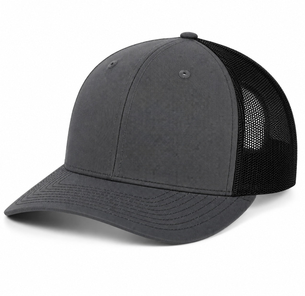 Snapback Trucker Cap - 112 - Charcoal/Black