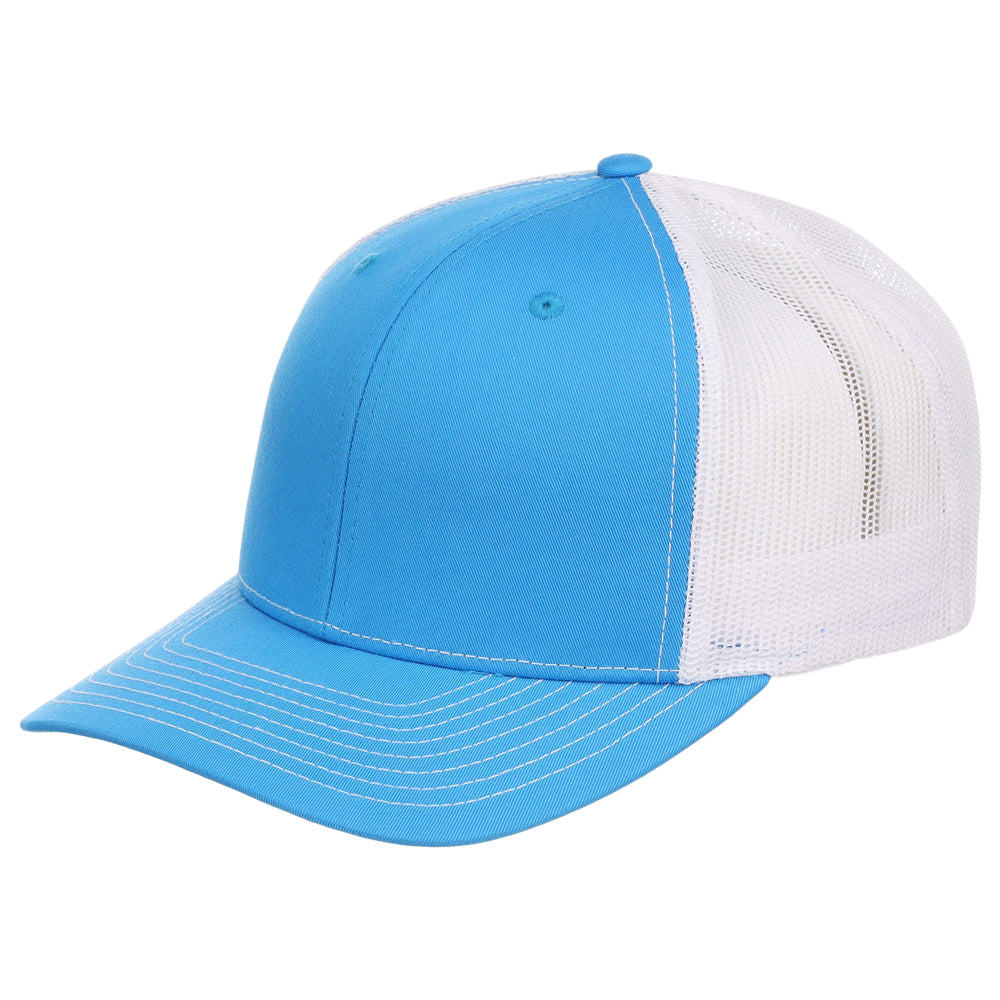 Snapback Trucker Cap - 112 - Cyan/White