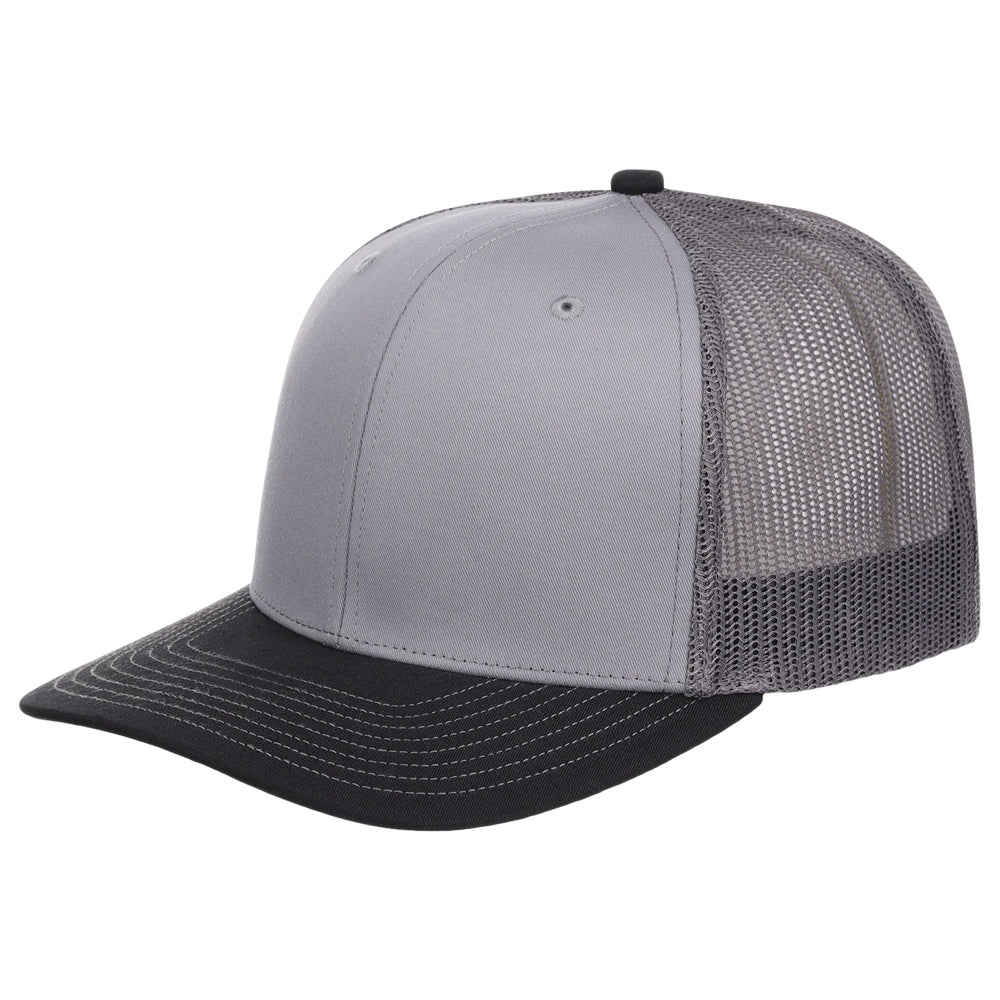 Snapback Trucker Cap - 112 - Grey/Charcoal/Black
