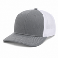 Richardson 112 Snapback Trucker Cap - Heather Gray / White