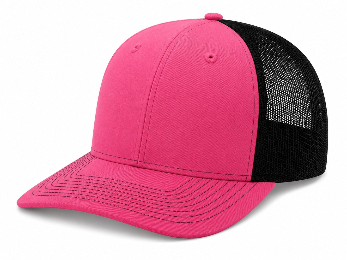 Snapback Trucker Cap - 112 - Hot Pink/Black