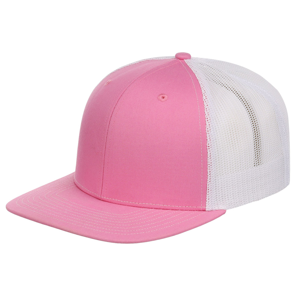 Snapback Trucker Cap - 112 - Hot Pink/White