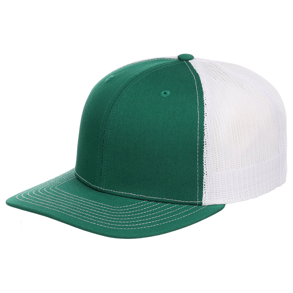Snapback Trucker Cap - 112 - Kelly Green/White