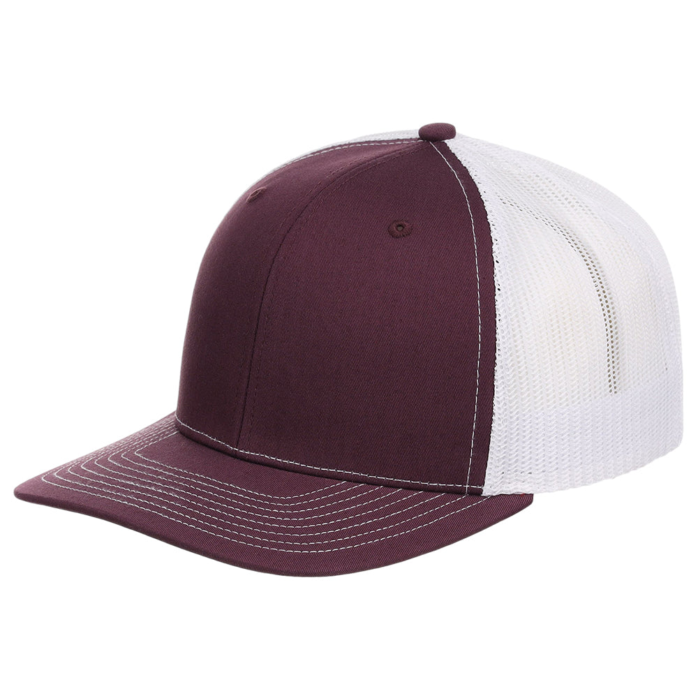 Snapback Trucker Cap - 112 - Maroon/White