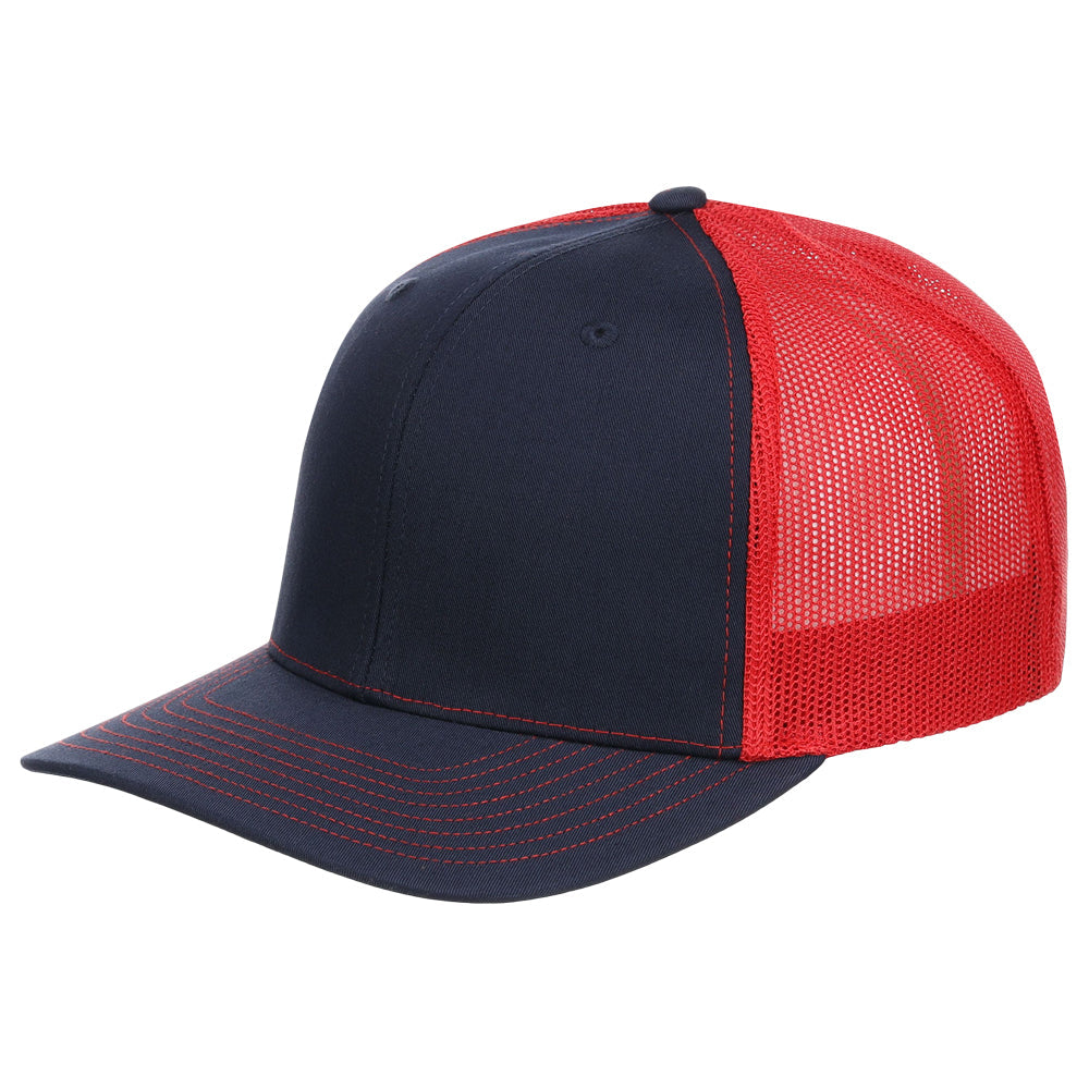Snapback Trucker Cap - 112 - Navy/Red