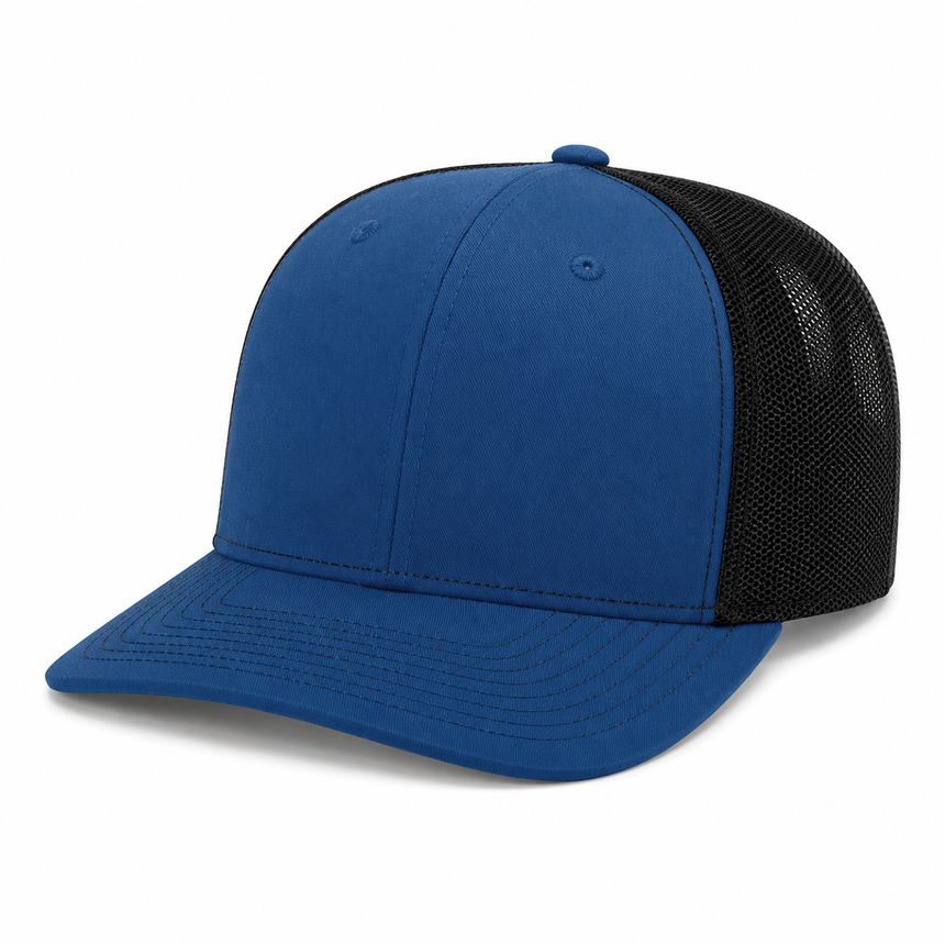 Richardson 112 Snapback Trucker Cap - Royal/Black