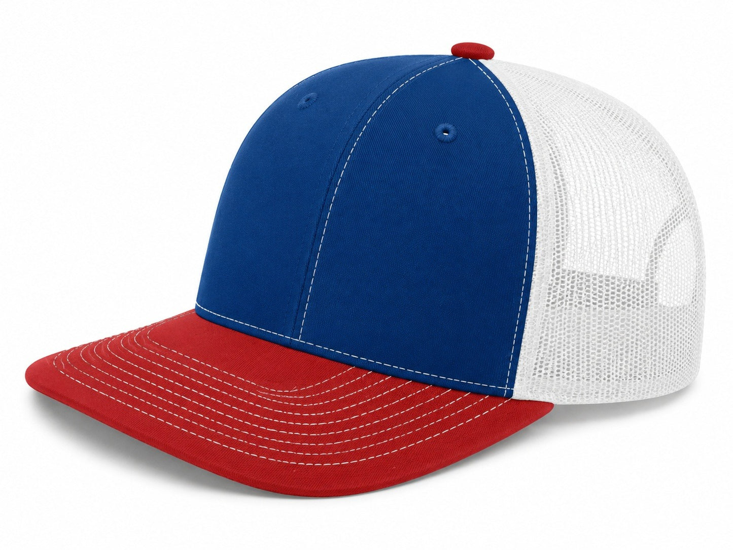 Snapback Trucker Cap - 112 - Royal/White/Red