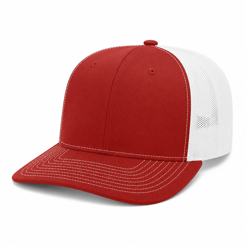 Richardson 112 Snapback Trucker Cap - Red/White