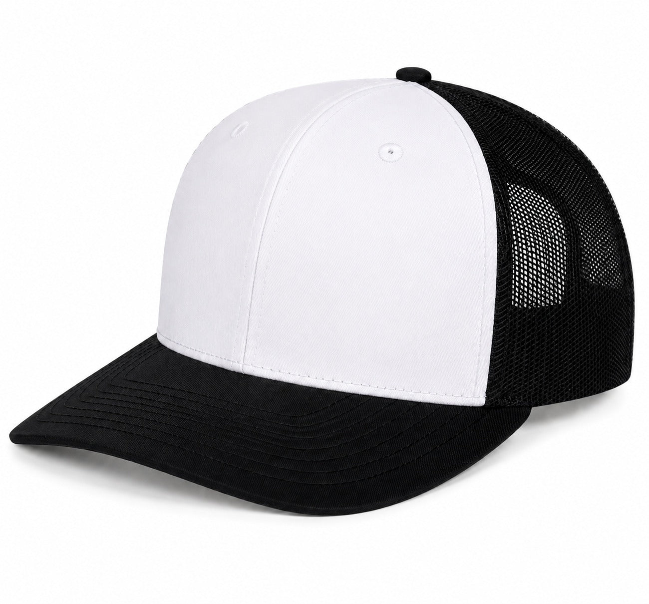 Snapback Trucker Cap - 112 - White/Black