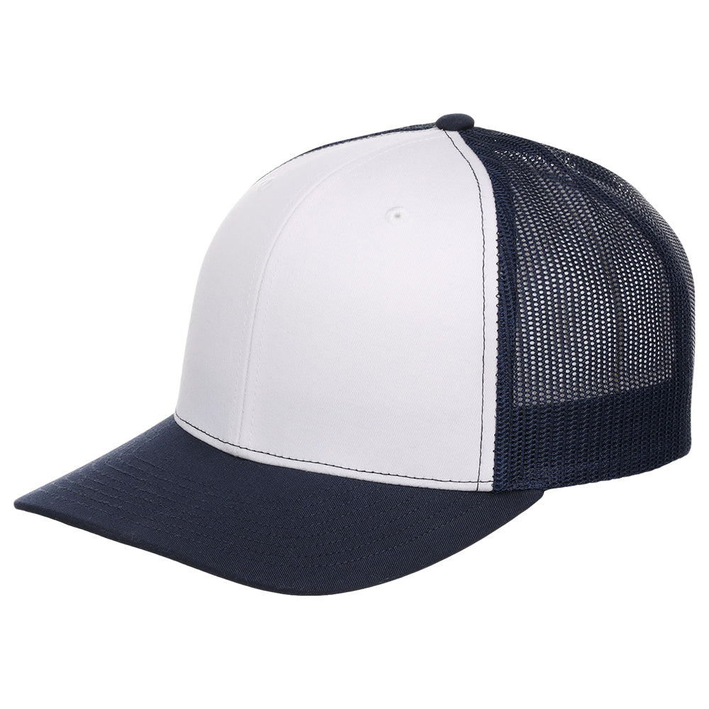 Snapback Trucker Cap - 112 - White/Navy