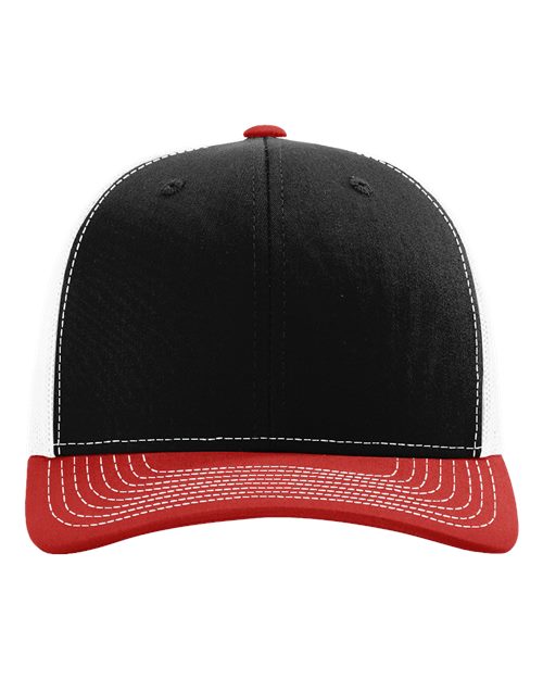 Snapback Trucker Cap - 112 - Black/White/Red
