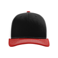 Richardson 112 Snapback Trucker Cap - Black/White/Red