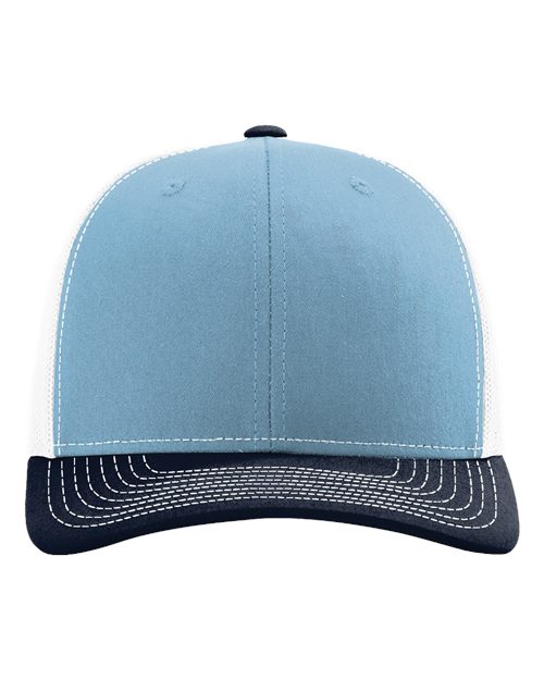 Snapback Trucker Cap - 112 - Columbia Blue/White/Navy