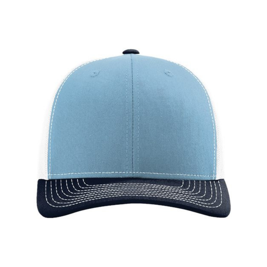 Richardson 112 Snapback Trucker Cap - Columbia Blue/White/Navy