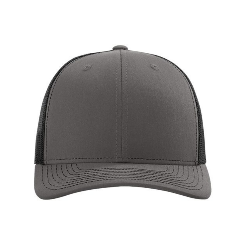 Richardson 112 Snapback Trucker Cap - Charcoal/Black