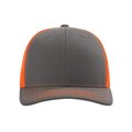 Richardson 112 Snapback Trucker Cap - Charcoal/Neon Orange