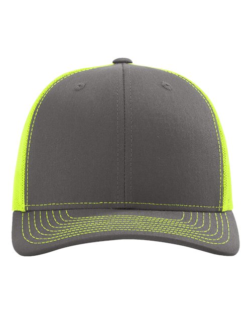Snapback Trucker Cap - 112 - Charcoal/Neon Yellow