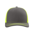Richardson 112 Snapback Trucker Cap - Charcoal/Neon Yellow