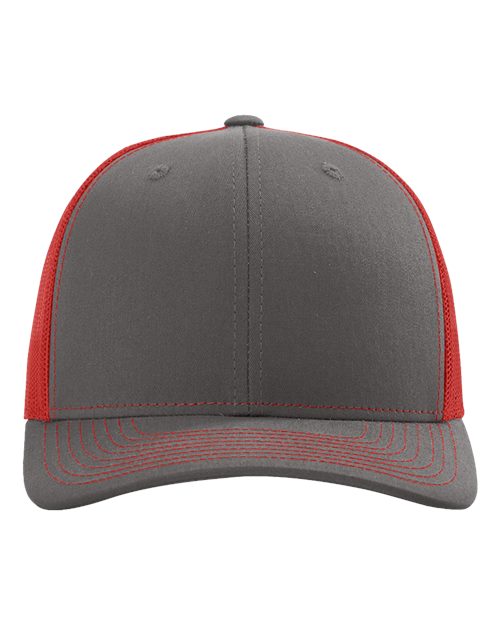 Snapback Trucker Cap - 112 - Charcoal/Red
