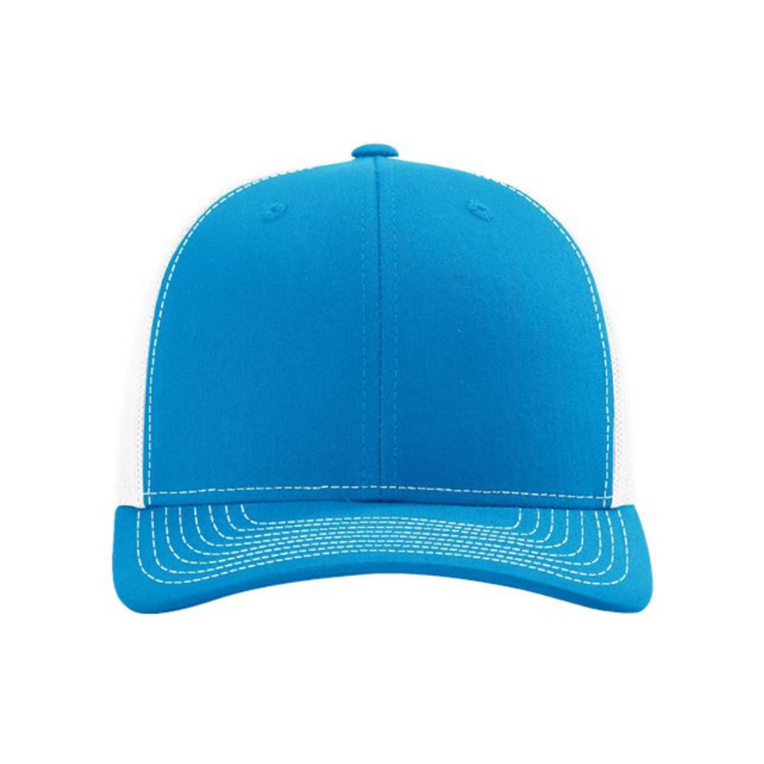 Richardson 112 Snapback Trucker Cap - Cyan/White